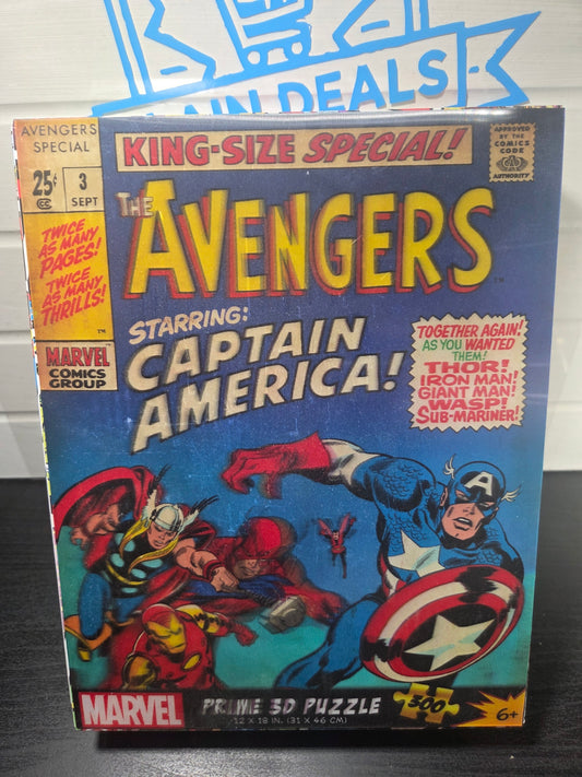 The Avengers Captain America! : Prime 3D Lenticular Puzzle, 300 Pieces, 6+, 12" x18"