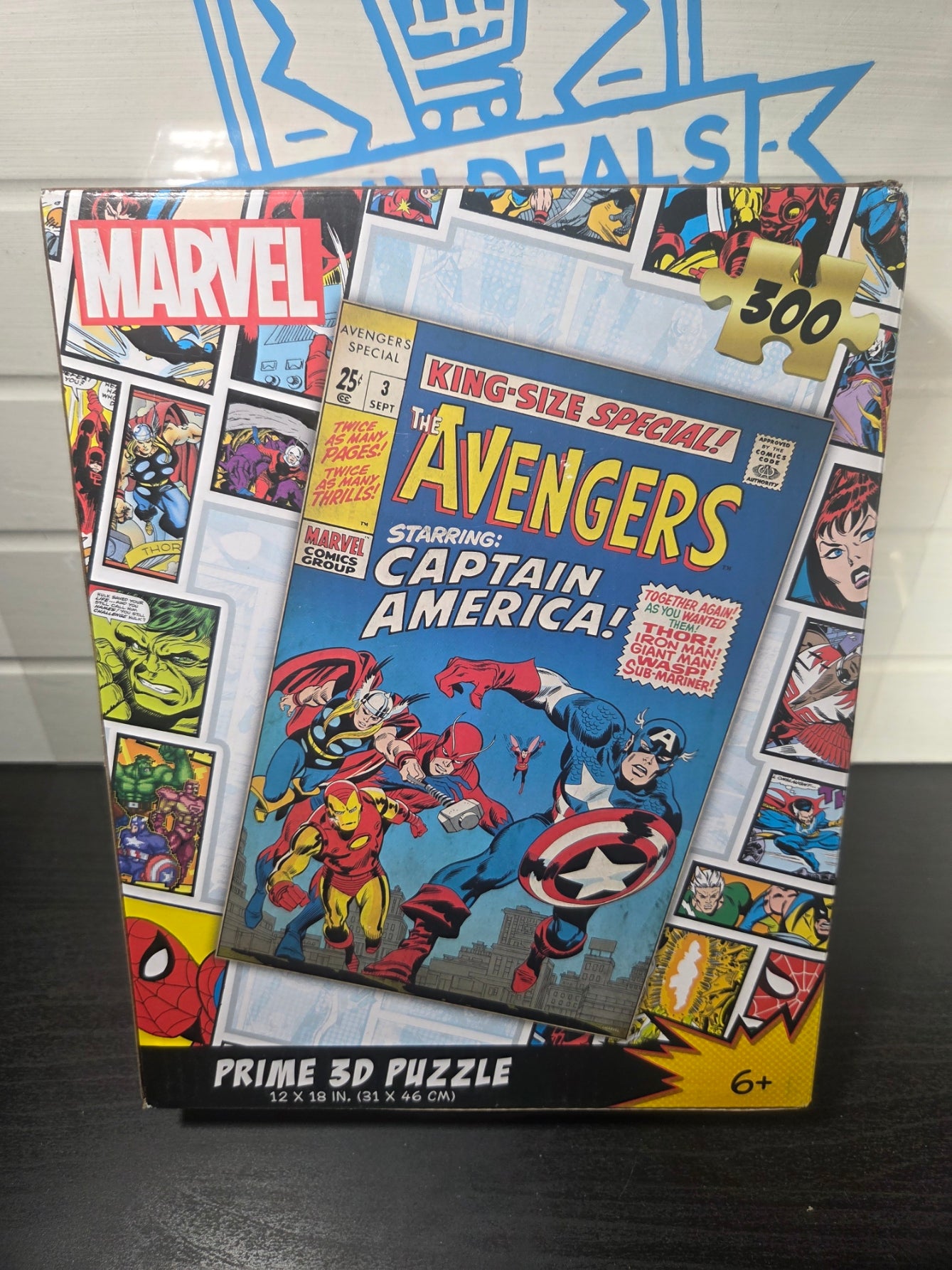 The Avengers Captain America! : Prime 3D Lenticular Puzzle, 300 Pieces, 6+, 12" x18"