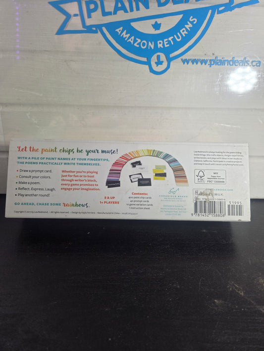 Paint Chip Poetry: A Game of Color and Wordplay (Poetry Game), Brand New, Factory Sealed