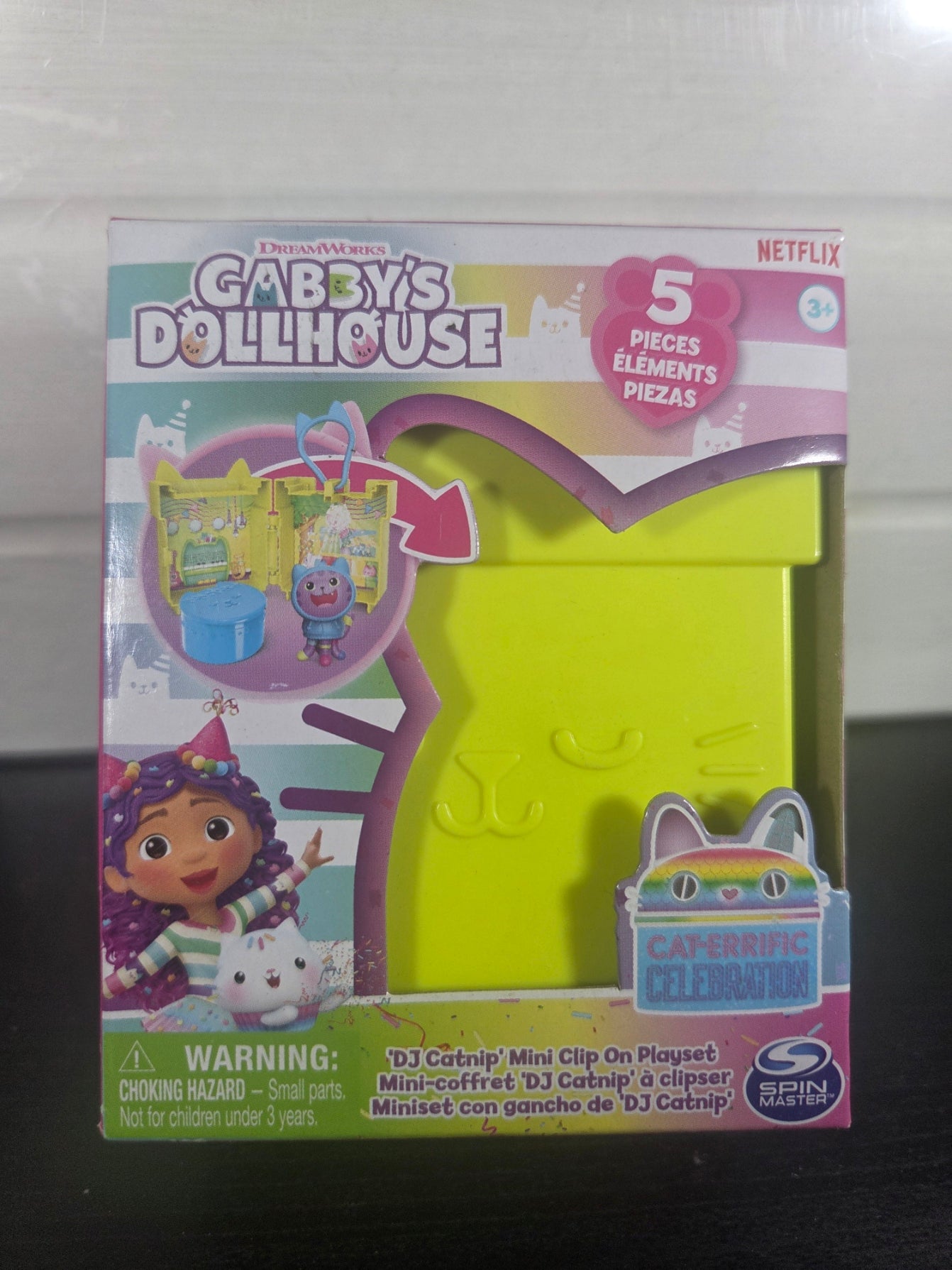 Gabby’s Dollhouse DJ Catnip Mini Clip On Playset Spin Master Cat-errific New