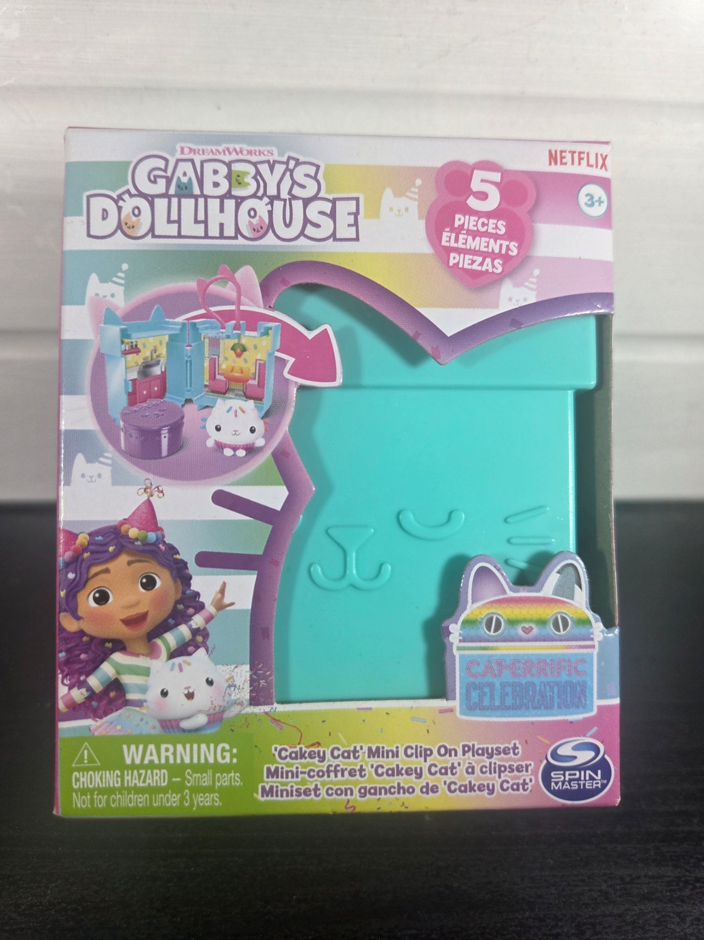 Gabby’s Dollhouse Cakey Cat Mini Clip On Playset Spin Master Cat-errific New