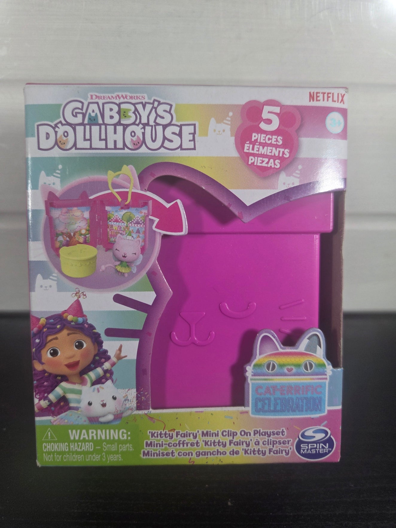 Gabby’s Dollhouse Kitty Fairy Mini Clip On Playset Spin Master Cat-errific New