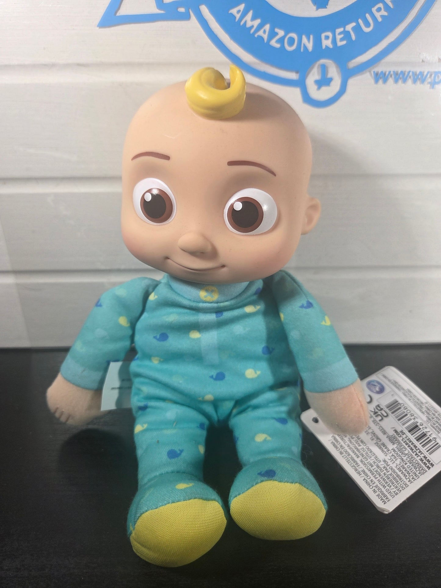 CoComelon JJ Little Plush 8” Baby Doll in Teal Onesie - Jazwares NWT