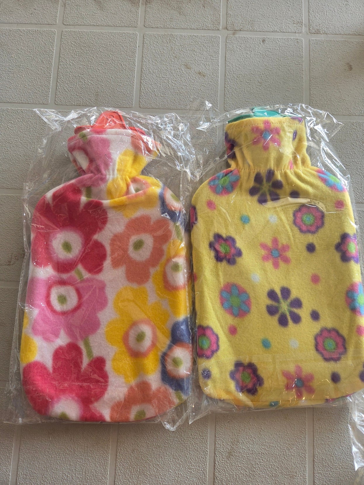 Brand New Plush Cover Hot Water Bottles Set of 2