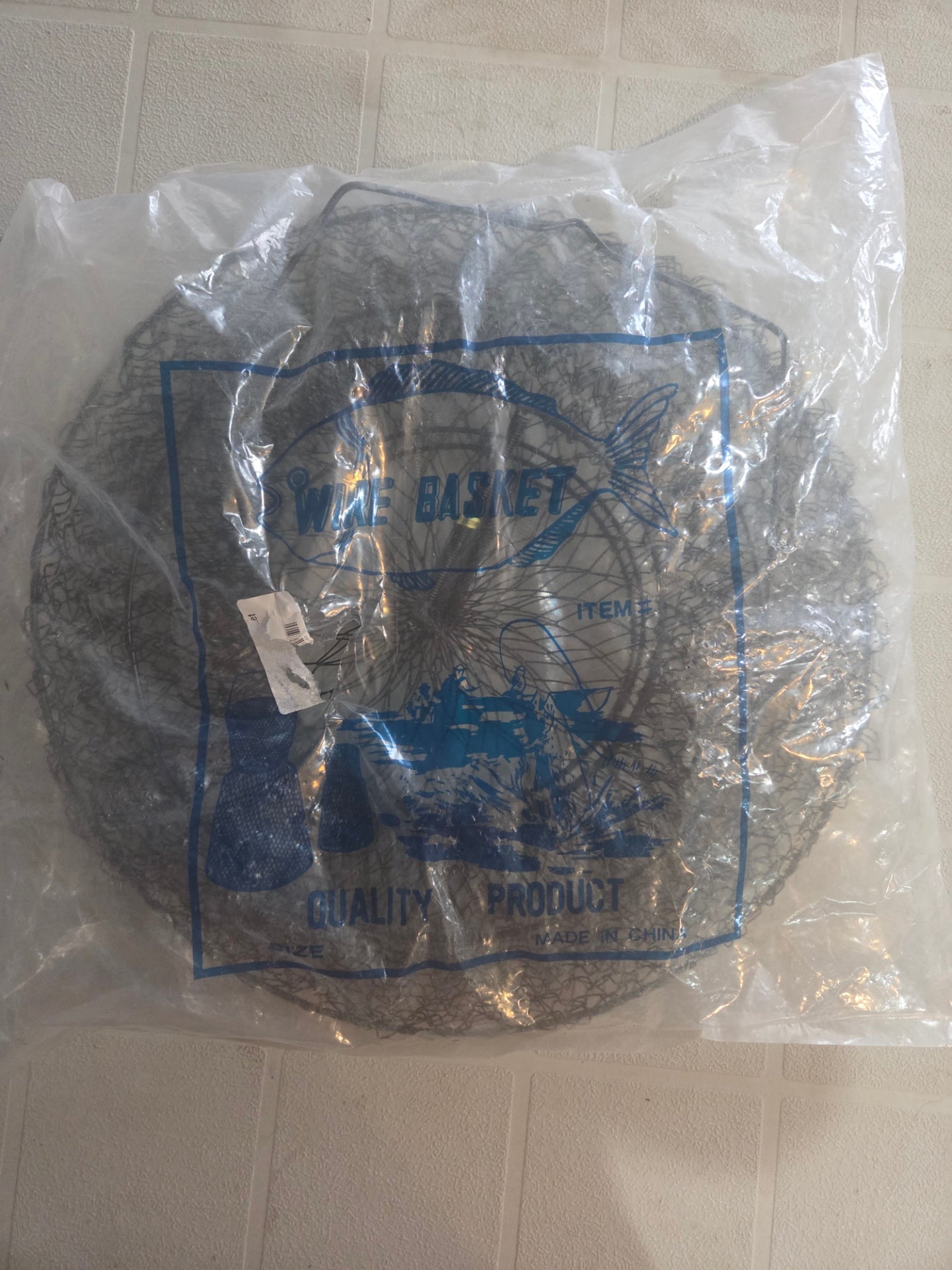Brand New Collapsible Wire Fish Basket – Floating Live Catch / Bait Basket