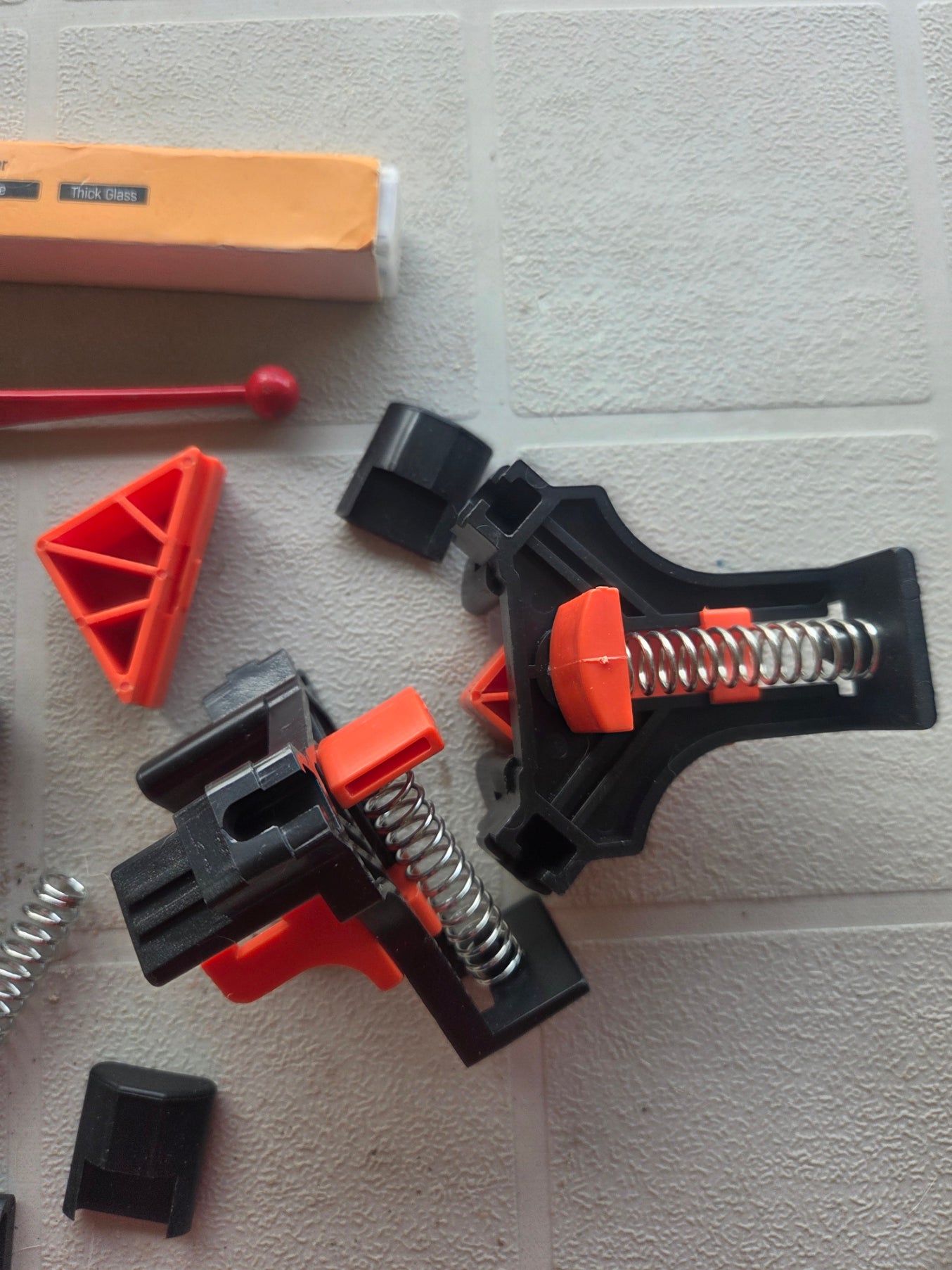 BLOOMOAK Glass Cutter Set & 90 Degree Woodworking Corner Clamps Lot