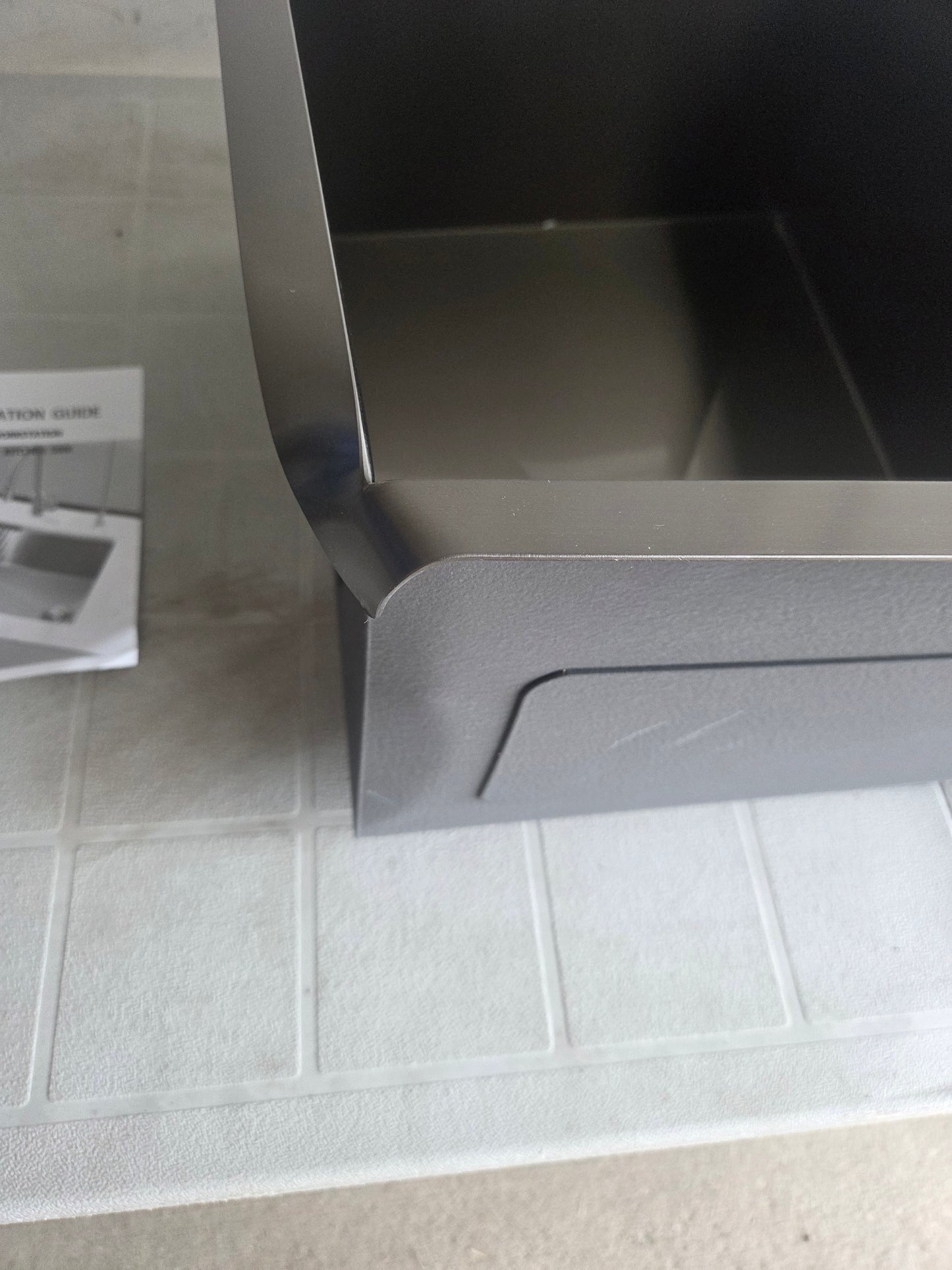 (Damaged Rim) 30 Inch Black Stainless Steel Undermount Double Kitchen Sink - New