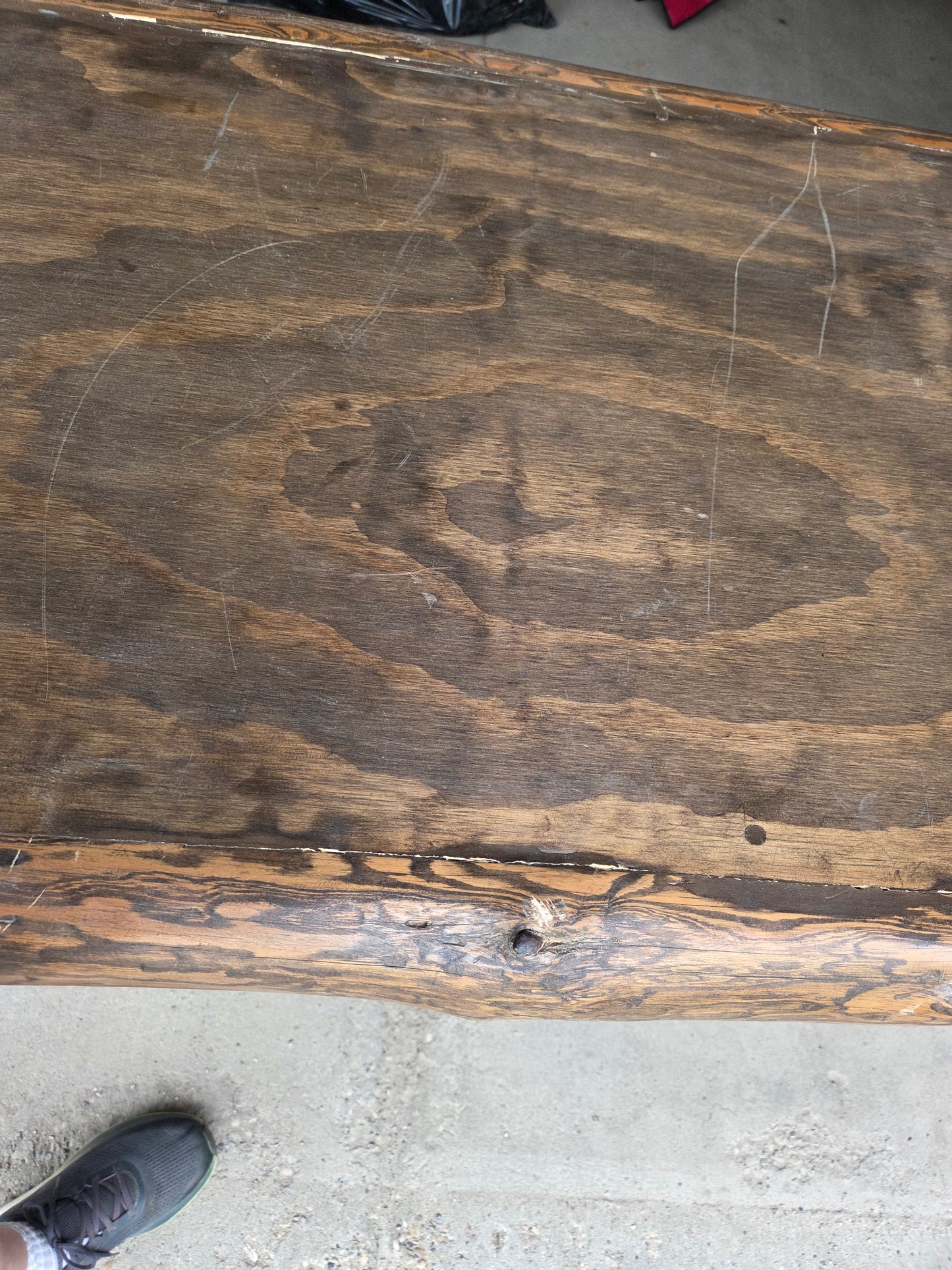 Rustic Log Table Bar Height Workbench Counter Table 60x28x37