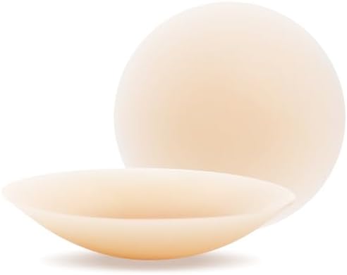 Reusable Waterproof Silicone Nipple Covers, Strapless Pasties, Crème S, Black Travel Box