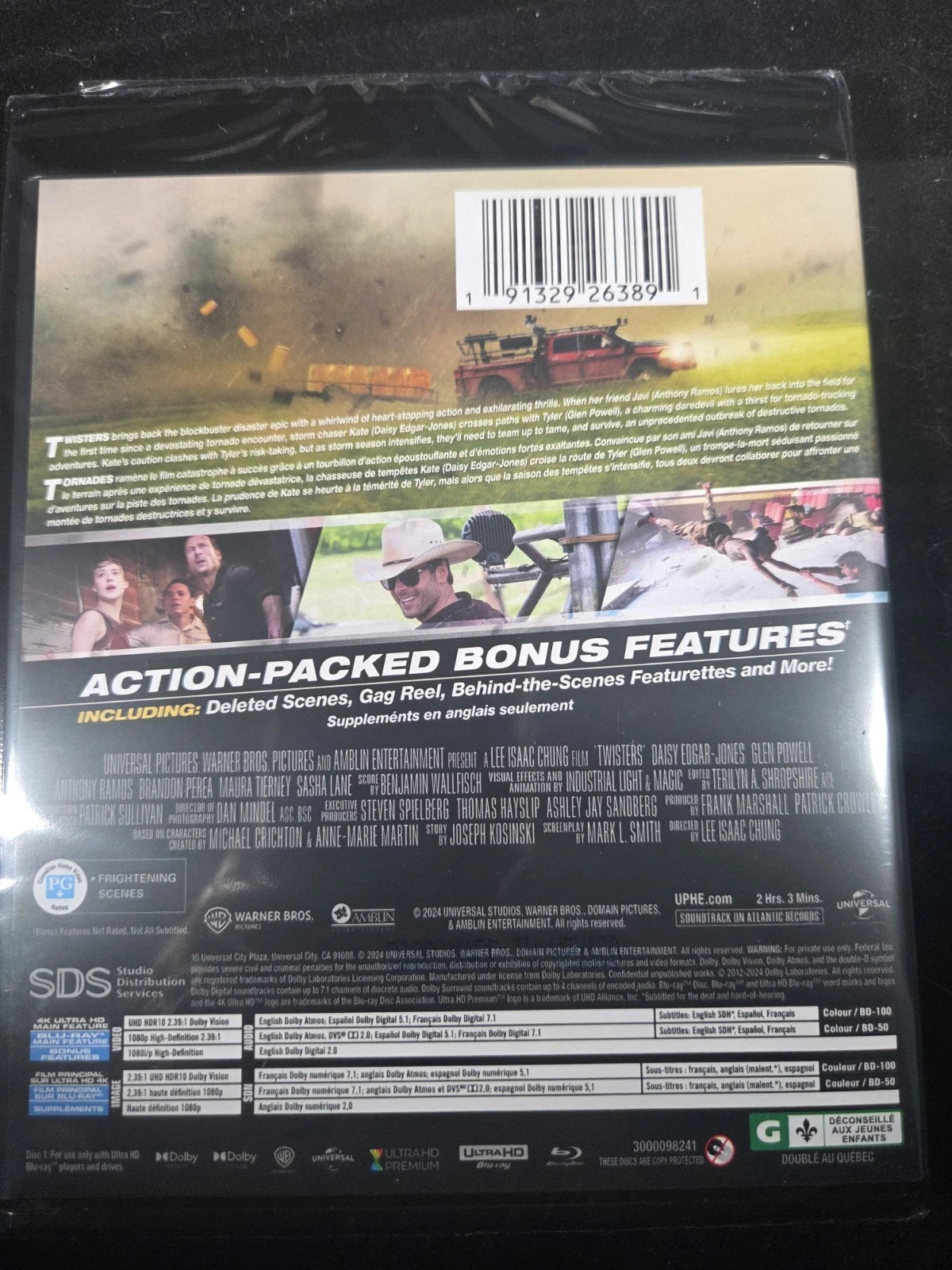 Twisters | 4K Ultra HD + Blu-Ray | Collectors Edition, Slipcover, Bilingual | New Factory Sealed