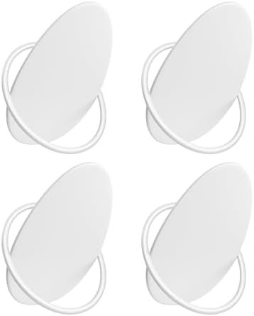 Wall Hooks for Coats & Towels, Heavy Duty 5kg, 4 Pack, Egg Design, Pearl White, SONGMICS HOME
