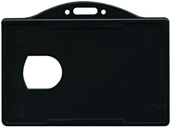 Horizontal ID Card Holder, for 3-3/8 x 2-1/8" Cards, 25 Pack, Black, ADVANTUS