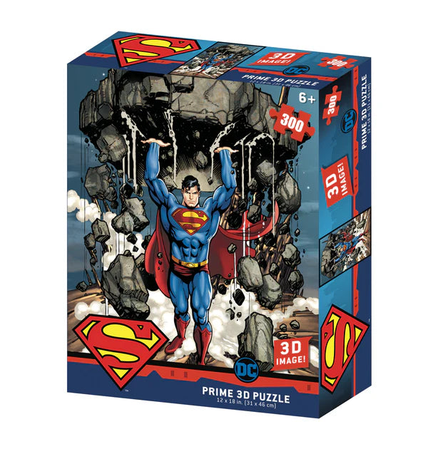 Superman Super Strength : Prime 3D Lenticular Puzzle, 300pc, 6+, 12"x18"