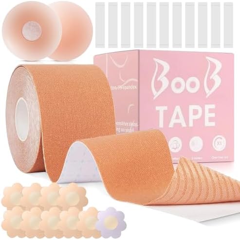 Breathable Breast Lift Tape for Large Breasts, 4 Pcs Kit, Silicone Patches, Protective Stickers