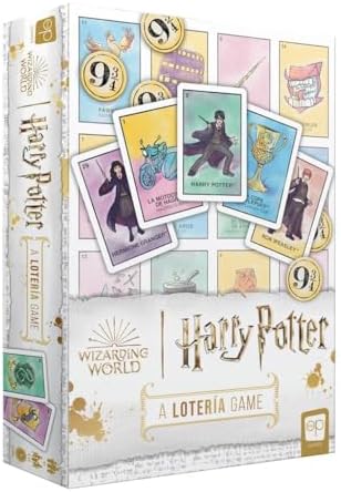 USAOPOLY Harry Potter Loteria | Traditional Mexicana Game of Chance Bingo Style Featuring Custom Artwork & Illustrations from Films Inspired by Spanish Words Mexican Culture (UP010-400-002200-06)