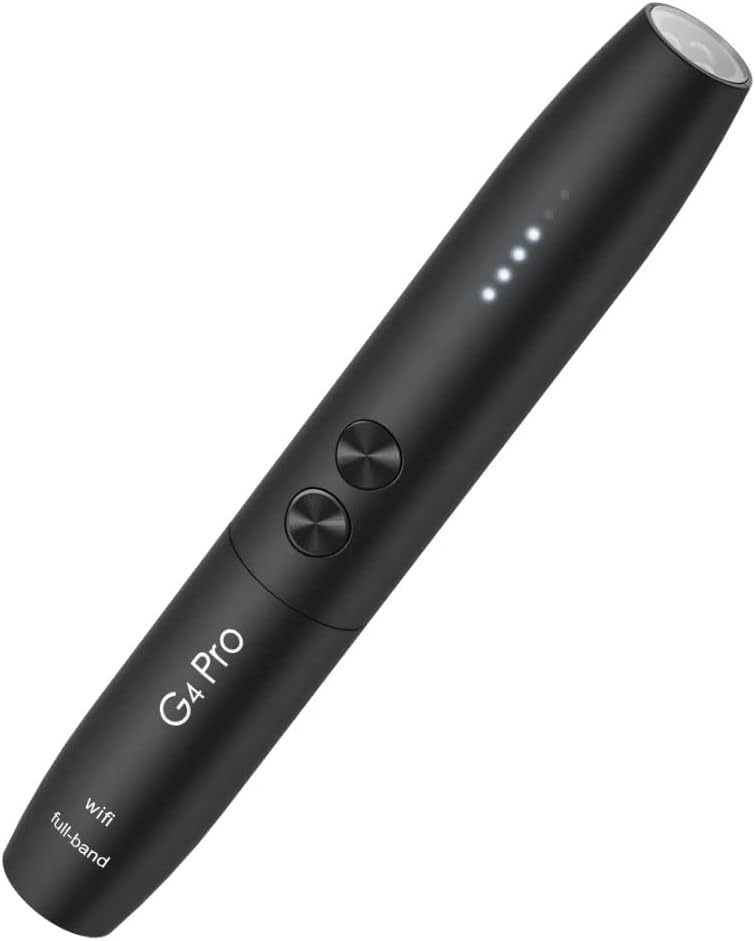 Jepwco G4 Pro Anti Spy Detector, for Camera, Bug, 5 Levels, 25H Working Time, Pen Shape