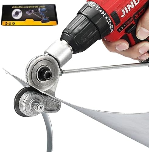 Metal Nibbler Drill Attachment, Sheet Metal Cutter Adapter, Electric Drill Shears, Cuts 21 Gauge Metal