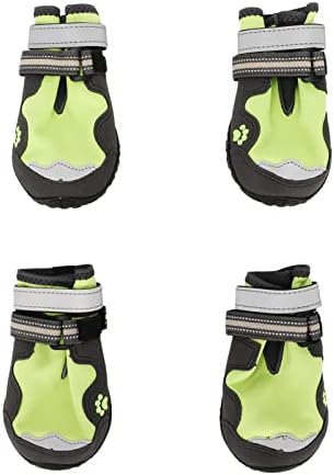 Dog Booties Protectors 4Pcs Reflective Adjustable Straps Breathable Type 7