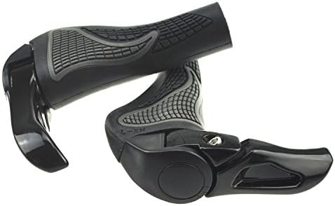 Ergonomic Rubber Mountain Bike (or Bike) Handlebar Grips, Black