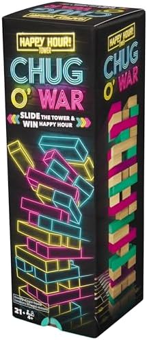 Chug O War Tumbling Tower, Adult Party Game, Happy Hour, Bachelorette, 21+, Spin Master Games