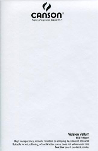 Translucent Vellum Pad, Vidalon, Canson 9" x 12" 50 sheets