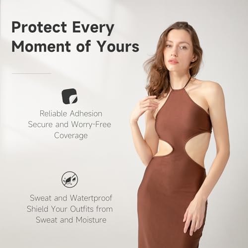 Reusable Waterproof Silicone Nipple Covers, Strapless Pasties, Crème S, Black Travel Box