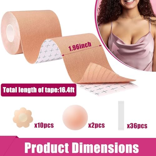 Breathable Breast Lift Tape for Large Breasts, 4 Pcs Kit, Silicone Patches, Protective Stickers