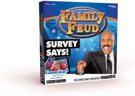 Survey Question Card Game, 150 Question Cards, 50 Fast Money Cards, App with Sound Effects, Survey Says