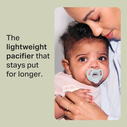 Ultra-Light Silicone Pacifier, Symmetrical One-Piece, BPA-Free, 0-6 Months, Pink/Purple/Green, 4-Pack, Tommee Tippee