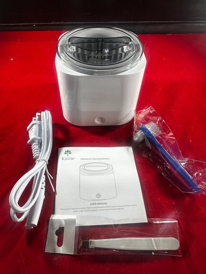 New Ultrasonic Retainer Cleaner for Dentures, 25W, 220ML (White)