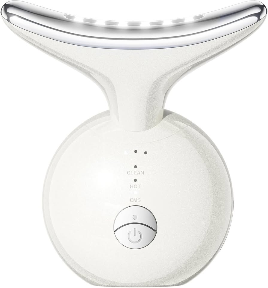 New Face & Neck Massager, Multifunctional Face Massage Device, Face Sculpting Tool (White)