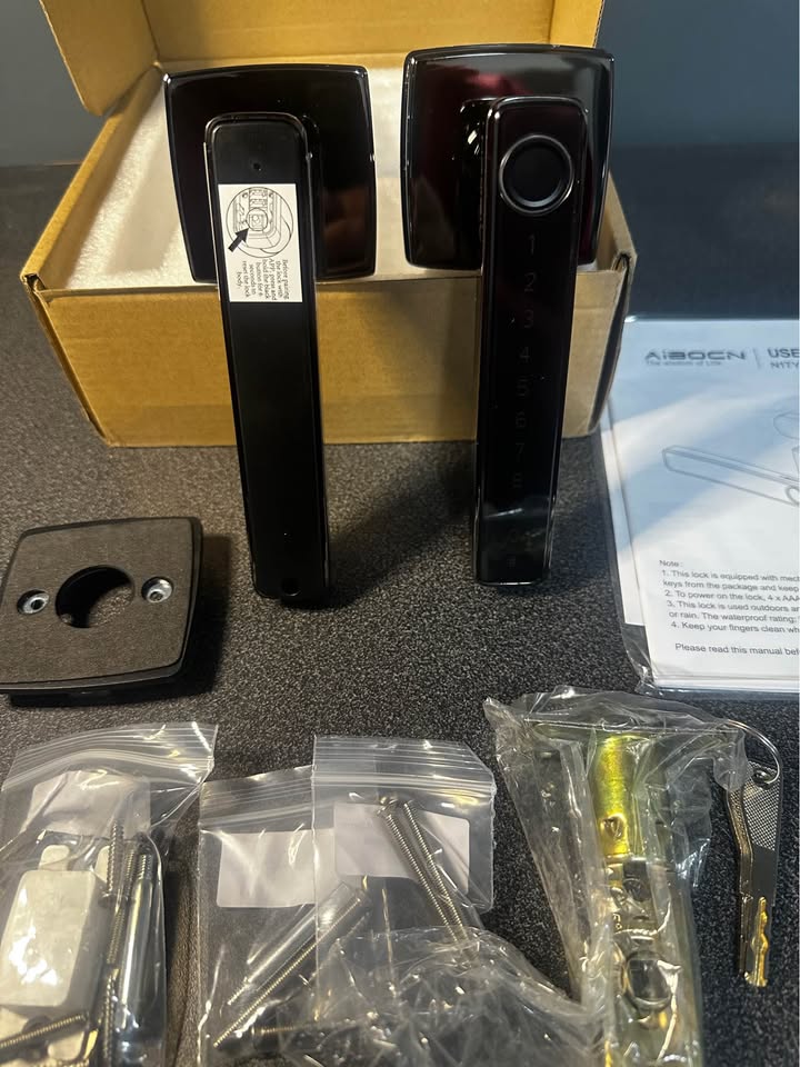 Fingerprint Door Lock, Keyless Entry, Bluetooth, Touchscreen Keypad, App Control, for Home, Aibocn