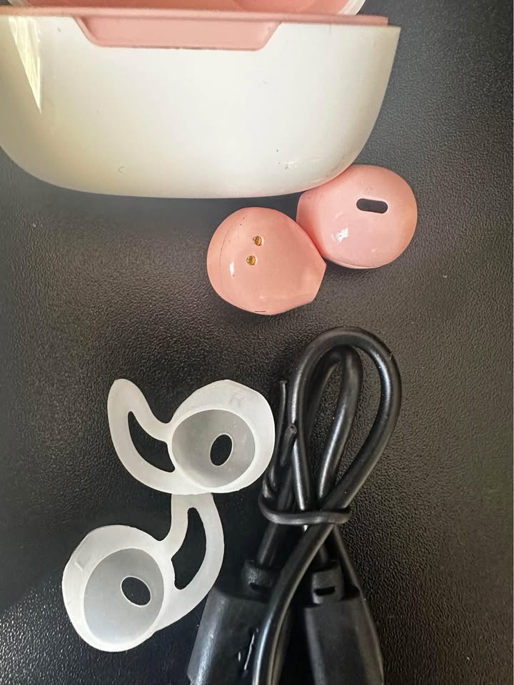 New eleror Invisible Wireless Blue Tooth Earbuds Mini Earpiece Small Ear buds (Pink)