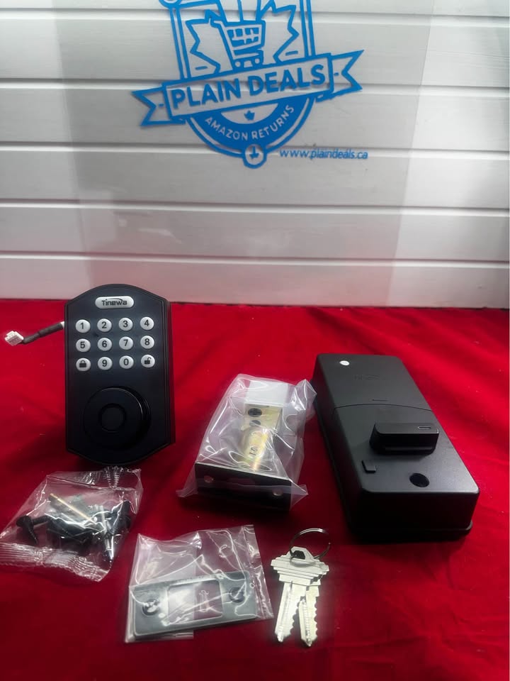 New Door Lock, Deadbolt, Fingerprint, Digital Keypad, Auto Lock, App Control, DLE601BK