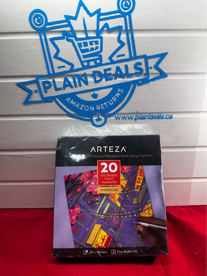 Arteza Oil-based Bullet nib Markers- 20 Piece (18 colors)