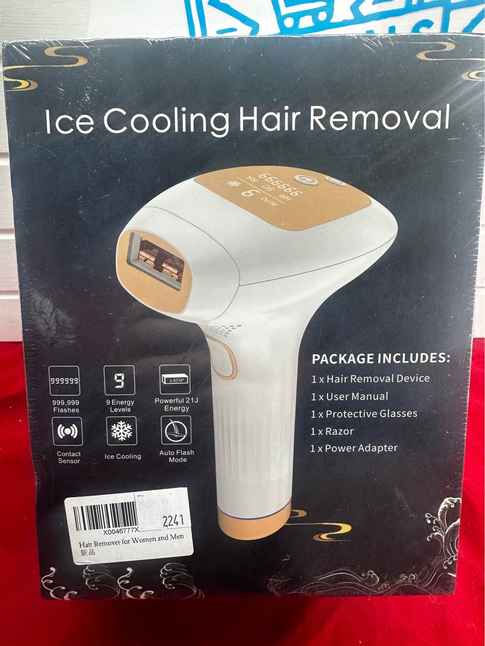 New PIEEF Hair Removal Device, Ice Cooling,  Auto Flash, 999999 flashes, At Home Hair Epilator
