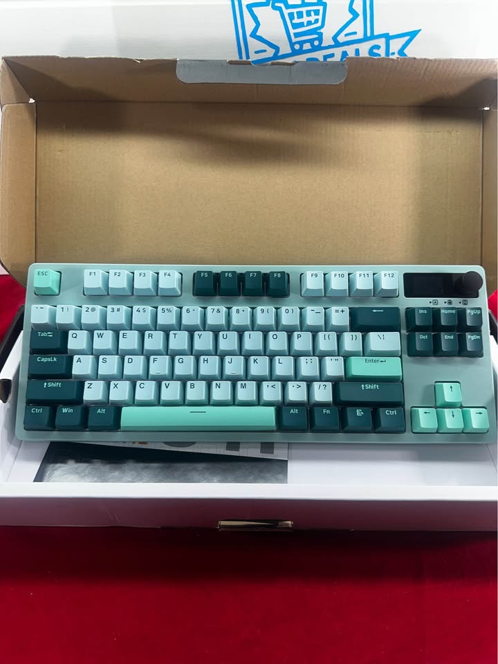 New Wireless Keyboard, NB841 PRO 75%, Display, Knob, RGB, Hot-Swap, LTC Nimbleback, Blue Switch