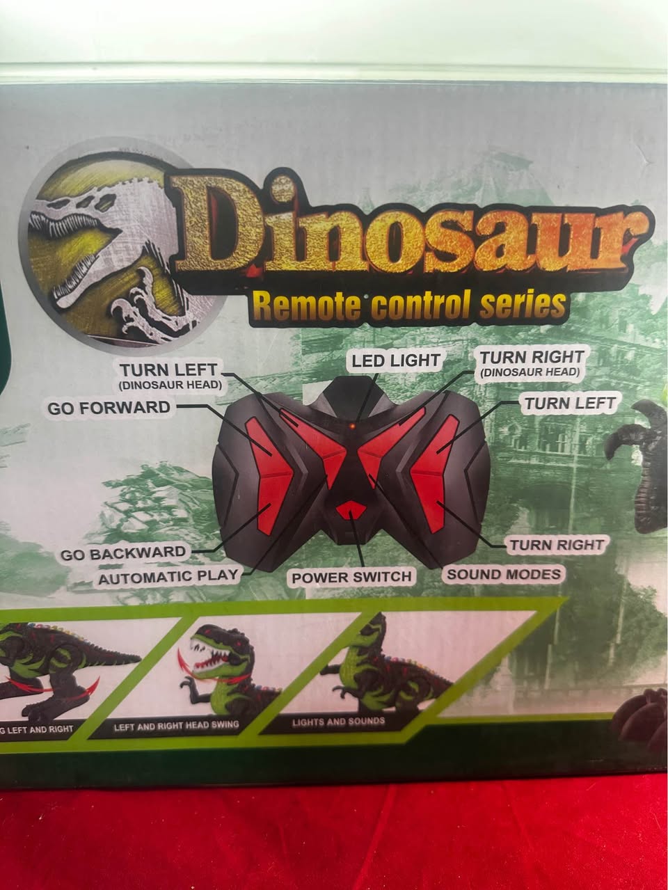RC Dinosaur, Walking Tyrannosaurus Rex, Lights, Sounds, 360 Rotation Stunt, Rechargeable, TEMI
