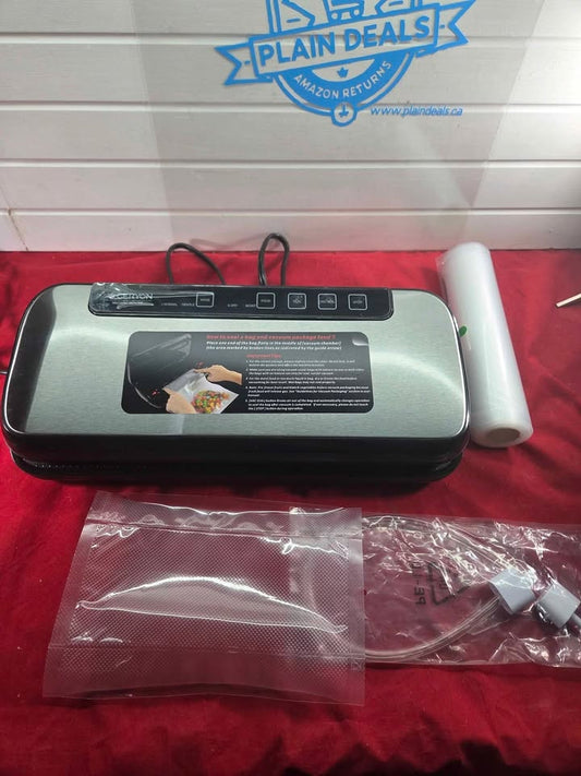 Automatic Vacuum Sealer Machine, Built-in Cutter, For Dry & Moist Food, Starter Kit, Black, GERYON