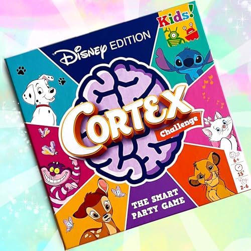 Cortex Challenge Disney : Memory & Reflex Family Game, 2–6 Players, Ages 6+