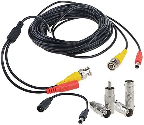 100ft HD Security Camera Cables, 4-Pack Heavy Duty BNC Video Power Wire with Connectors, Flashmen