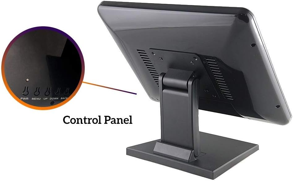 15" Plug-and-Play POS Touchscreen Monitor, Capacitive True Flat Seamless Design, ANGEL POS