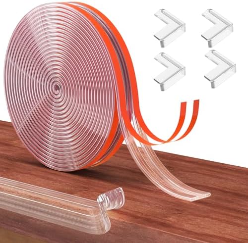 Baby Proofing Edge Protector, 4 Pcs Corner Protectors, Clear Silicone, 3 Meters, WD&CD