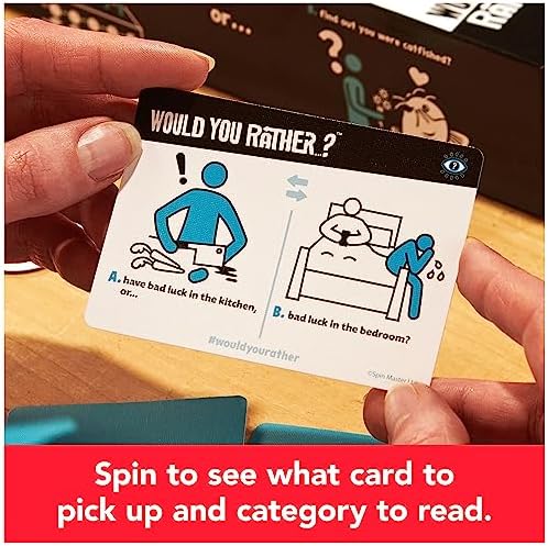 Would You Rather? : Funny Party Card Game, 3-6 Players, Ages 14+, Spin Master Games