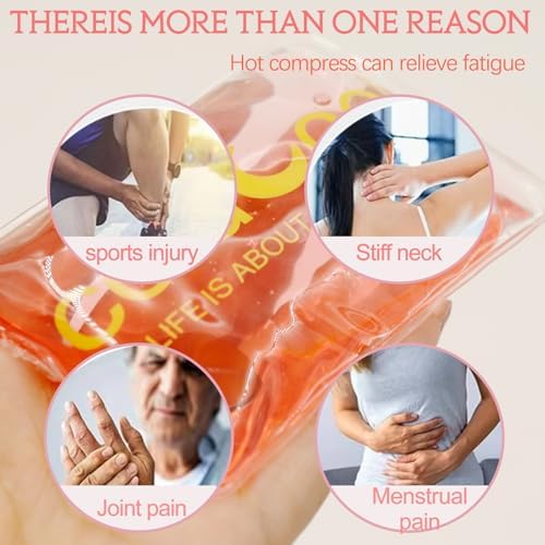 Reusable Gel Hand Warmers, Long Lasting Heat, Rechargeable Click & Boil, 4 Pack, Pink, for Women & Men