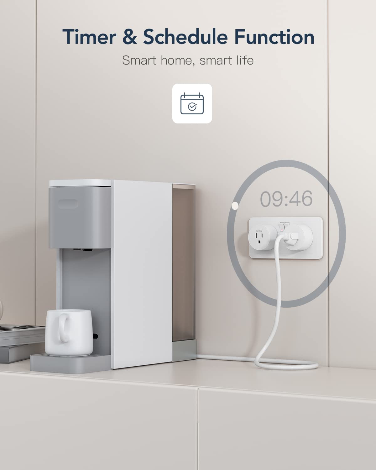 GNCC Mini Smart Plug, Works w/ Alexa & Google, Timer, Schedule, Remote, No Hub Required