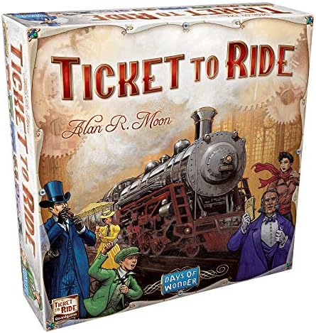 Ticket to Ride Train Strategy Board Game, Family, English, Ages 8+, 2-5 Players, 30-60 Min Play, Asmodee