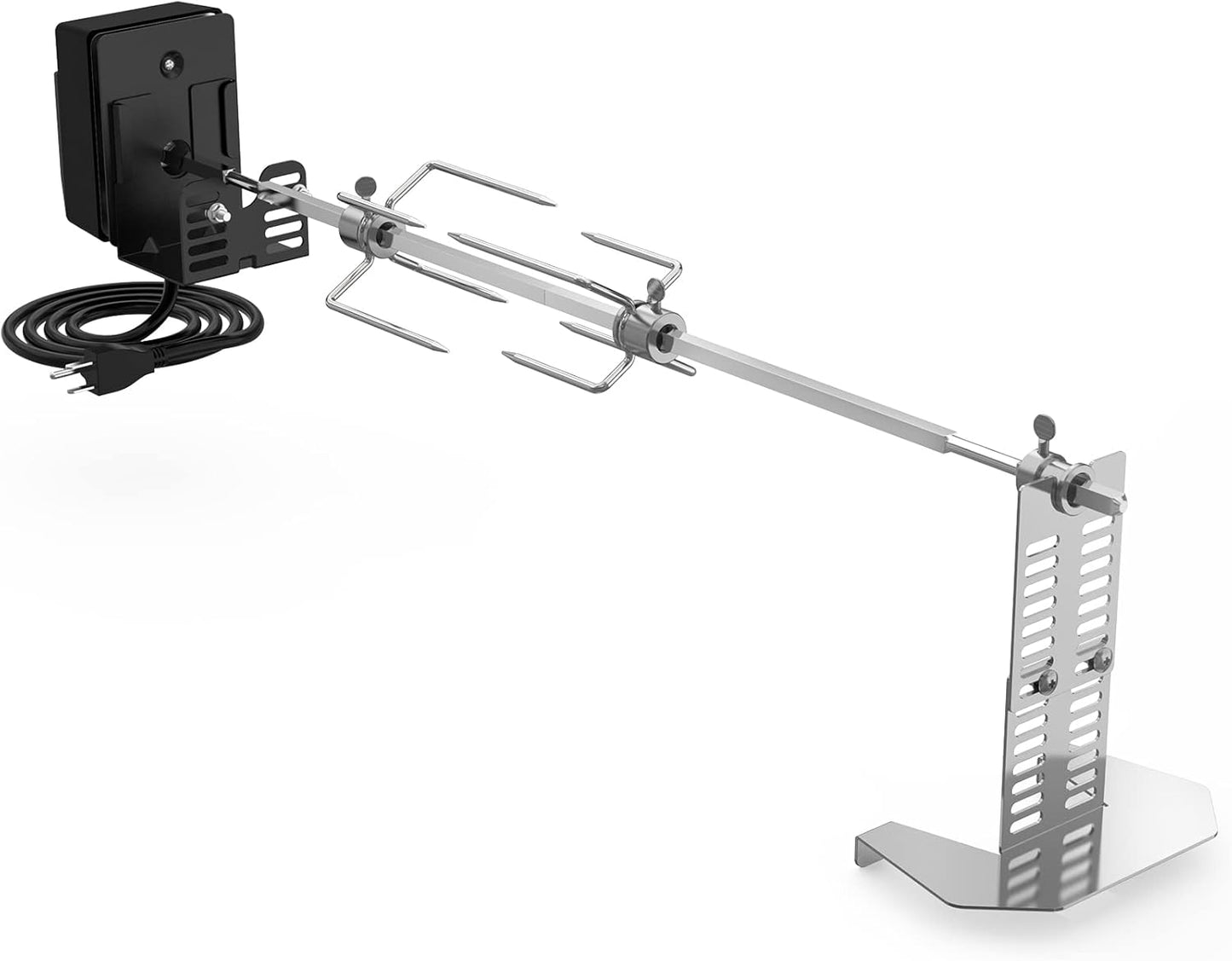 New Universal BBQ Grill Rotisserie Kit, Gas Grills, 110V 4W Motor, 4-Prong Forks, 28" Rod, onlyfire
