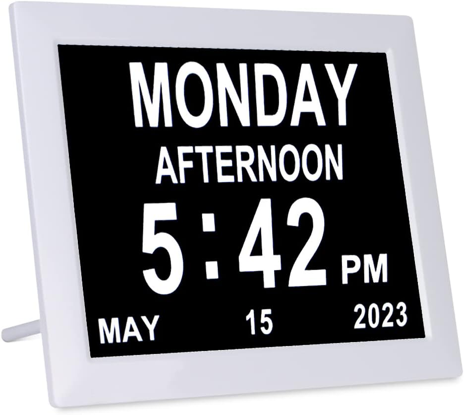 New 8 Inch Digital Day Clock, Dementia, Medication Reminders, Golony