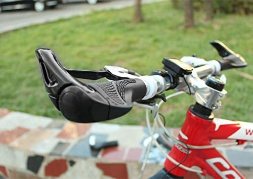 Ergonomic Rubber Mountain Bike (or Bike) Handlebar Grips, Black